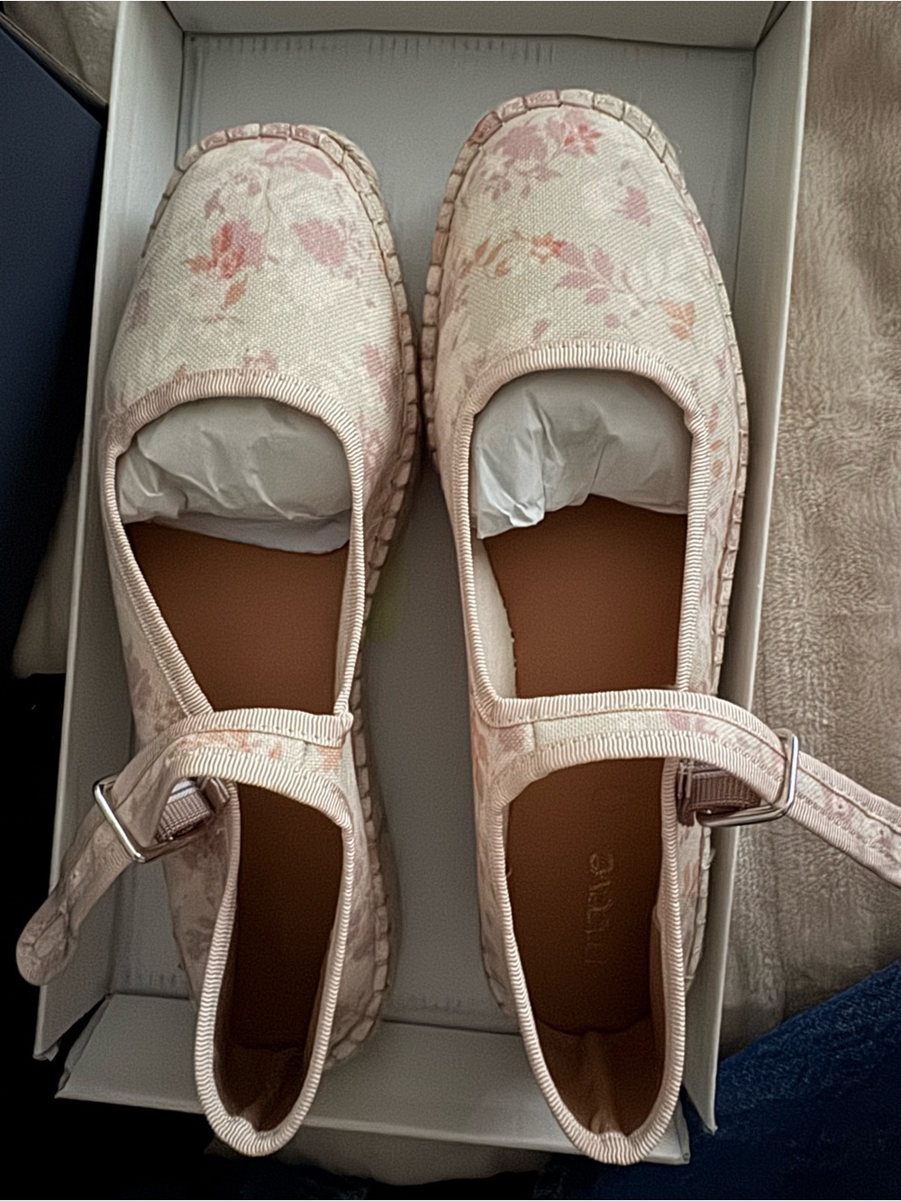 Maeve Pink Floral Canvas Mary Jane Espadrilles